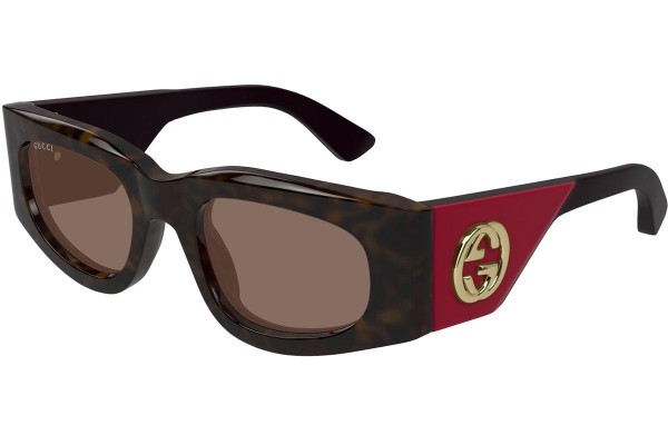 Слънчеви очила Gucci GG1664S 004 Квадратни Хавана