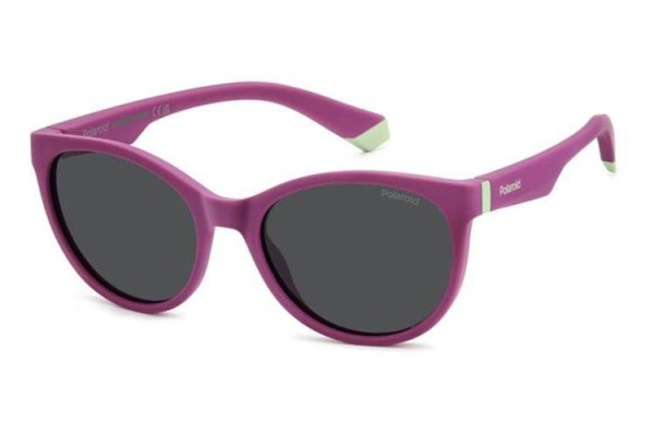 Слънчеви очила Polaroid Junior PLD8065/S QHO/M9 Polarized Око на котка Розова