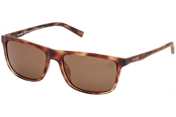 Слънчеви очила Timberland TB9266 52H Polarized Правоъгълни Хавана