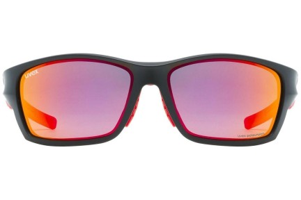 Слънчеви очила uvex sportstyle 232 P Black Mat / Red S3 Polarized Правоъгълни Черна