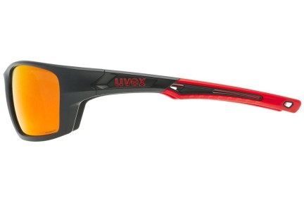 Слънчеви очила uvex sportstyle 232 P Black Mat / Red S3 Polarized Правоъгълни Черна