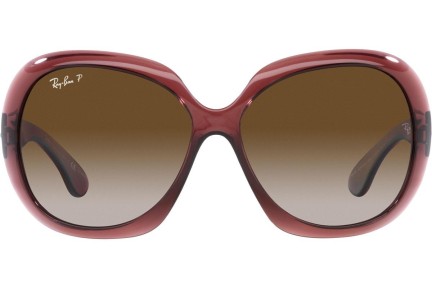 Слънчеви очила Ray-Ban Jackie Ohh II RB4098 6593T5 Polarized С голям размер Кафява