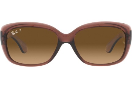 Слънчеви очила Ray-Ban Jackie Ohh RB4101 6593M2 Polarized С голям размер Кафява