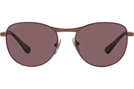 Слънчеви очила Persol PO1002S 1124AF Polarized Заоблени Кафява