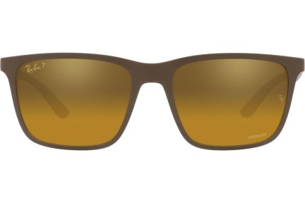 Слънчеви очила Ray-Ban Chromance Collection RB4385 6124A3 Polarized Квадратни Кафява