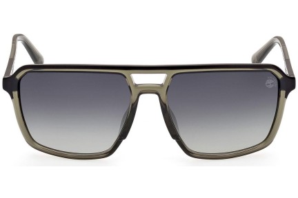 Слънчеви очила Timberland TB9301 96R Polarized Квадратни Зелена