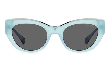 Слънчеви очила Polaroid PLD6199/S/X MVU/M9 Polarized Око на котка Синя