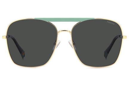 Слънчеви очила Polaroid PLD6201/S/X 3JN/M9 Polarized Квадратни Златна