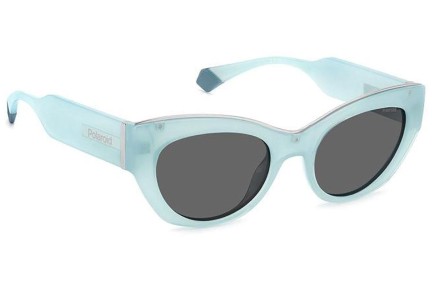 Слънчеви очила Polaroid PLD6199/S/X MVU/M9 Polarized Око на котка Синя