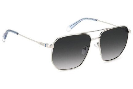 Слънчеви очила Polaroid PLD4141/G/S/X 010/WJ Polarized Квадратни Сребърна