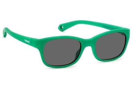 Слънчеви очила Polaroid Junior PLDK006/S 1ED/M9 Polarized Правоъгълни Зелена