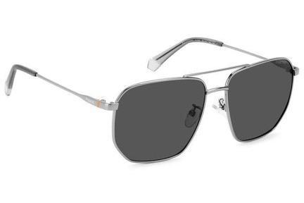 Слънчеви очила Polaroid PLD4141/G/S/X KJ1/M9 Polarized Квадратни Сребърна