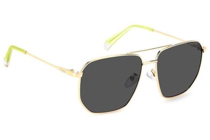 Слънчеви очила Polaroid PLD4141/G/S/X 2F7/M9 Polarized Квадратни Златна