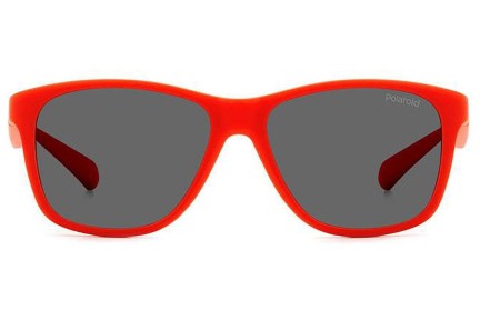 Слънчеви очила Polaroid Junior PLD8052/S IWK/M9 Polarized Квадратни Червена