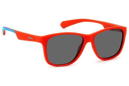 Слънчеви очила Polaroid Junior PLD8052/S IWK/M9 Polarized Квадратни Червена