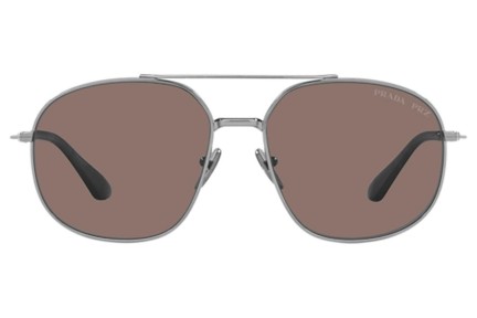 Слънчеви очила Prada PR51YS 5AV05C Polarized Пилотни Сребърна