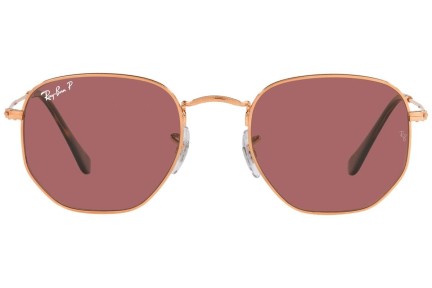 Слънчеви очила Ray-Ban Hexagonal RB3548N 9202AF Polarized Заоблени Златна