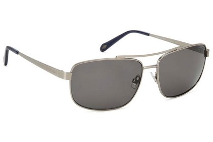 Слънчеви очила Fossil FOS2130/G/S R81/M9 Polarized Правоъгълни Сребърна