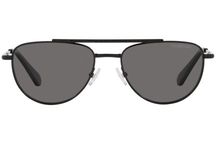 Слънчеви очила Swarovski SK7007 401081 Polarized Пилотни Черна