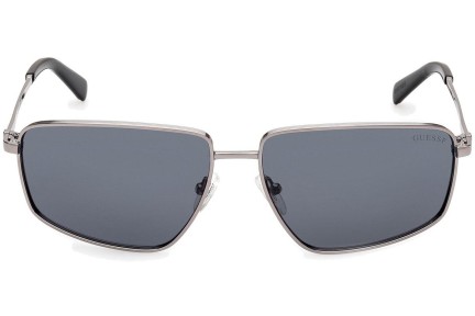 Слънчеви очила Guess GU00088 08D Polarized Правоъгълни Сребърна