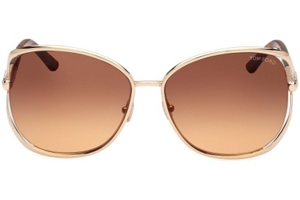 Слънчеви очила Tom Ford Marta FT1091 28F Заоблени Златна