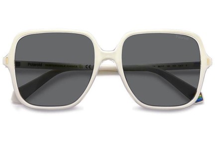 Слънчеви очила Polaroid PLD6219/S VK6/M9 Polarized Квадратни Бяла