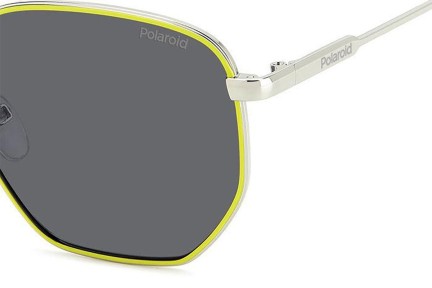 Слънчеви очила Polaroid PLD6214/S/X KU2/M9 Polarized Правоъгълни Сребърна