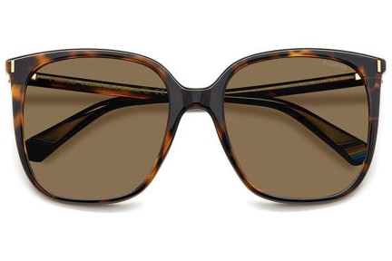 Слънчеви очила Polaroid PLD6218/S 086/SP Polarized Квадратни Хавана