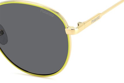 Слънчеви очила Polaroid PLD6215/S/X DYG/M9 Polarized Заоблени Златна