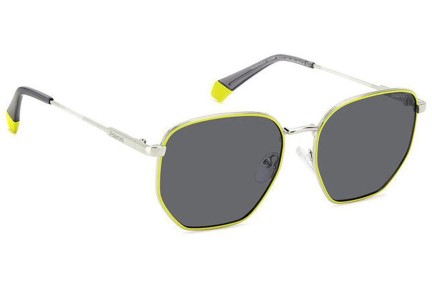 Слънчеви очила Polaroid PLD6214/S/X KU2/M9 Polarized Правоъгълни Сребърна