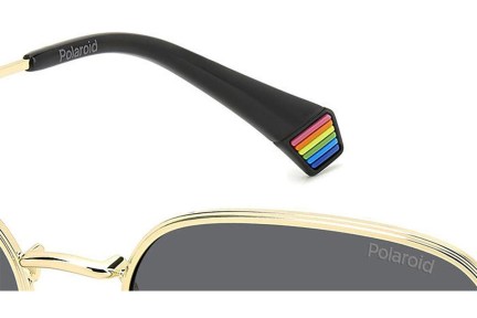 Слънчеви очила Polaroid PLD6214/S/X 2F7/M9 Polarized Правоъгълни Златна