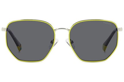 Слънчеви очила Polaroid PLD6214/S/X KU2/M9 Polarized Правоъгълни Сребърна