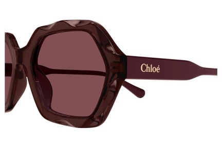 Слънчеви очила Chloe CH0227S 002 Квадратни Виолетова