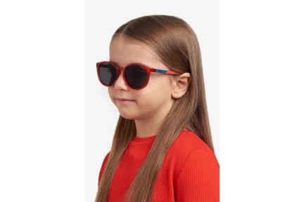 Слънчеви очила Polaroid Junior PLD8059/S C9A/M9 Polarized Заоблени Червена