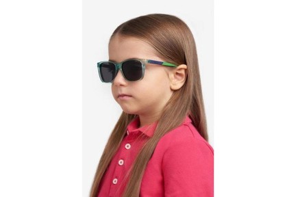 Слънчеви очила Polaroid Junior PLD8058/S 1ED/M9 Polarized Правоъгълни Зелена