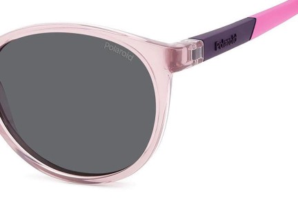 Слънчеви очила Polaroid Junior PLD8059/S 35J/M9 Polarized Заоблени Розова