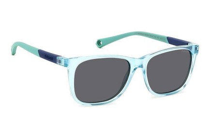 Слънчеви очила Polaroid Junior PLD8058/S MVU/M9 Polarized Правоъгълни Синя