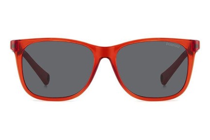 Слънчеви очила Polaroid Junior PLD8058/S C9A/M9 Polarized Правоъгълни Червена