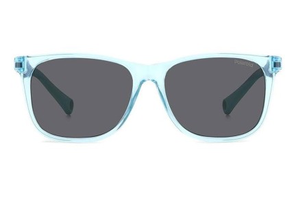 Слънчеви очила Polaroid Junior PLD8058/S MVU/M9 Polarized Правоъгълни Синя