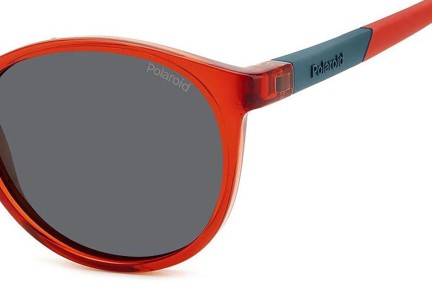 Слънчеви очила Polaroid Junior PLD8059/S C9A/M9 Polarized Заоблени Червена