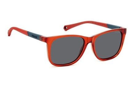 Слънчеви очила Polaroid Junior PLD8058/S C9A/M9 Polarized Правоъгълни Червена