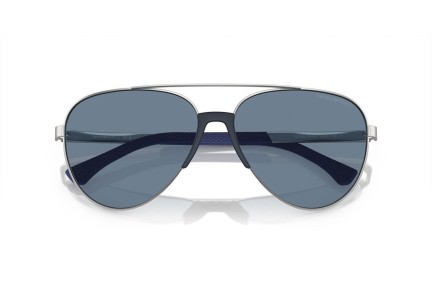 Слънчеви очила Emporio Armani EA2059 30452V Polarized Пилотни Сребърна