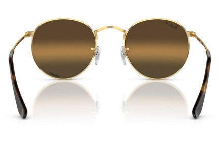 Слънчеви очила Ray-Ban Round Metal RB3447 001/G5 Polarized Заоблени Златна