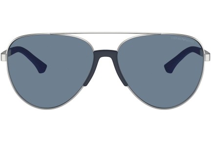 Слънчеви очила Emporio Armani EA2059 30452V Polarized Пилотни Сребърна