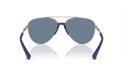 Слънчеви очила Emporio Armani EA2059 30452V Polarized Пилотни Сребърна