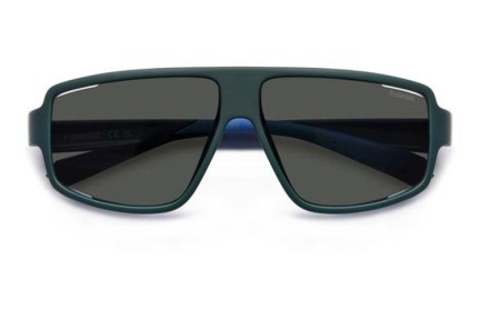 Слънчеви очила Polaroid PLD7054/S DLD/M9 Polarized Правоъгълни Зелена