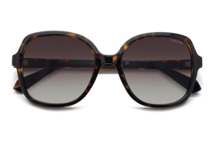 Слънчеви очила Polaroid PLD4177/S/X 086/LA Polarized Квадратни Хавана