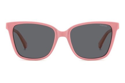 Слънчеви очила Polaroid Junior PLD8062/S 35J/M9 Polarized Око на котка Розова