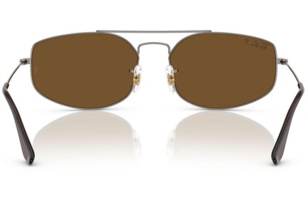 Слънчеви очила Ray-Ban RB3845 004/57 Polarized Правоъгълни Сива