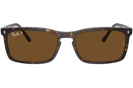 Слънчеви очила Ray-Ban RB4435 902/57 Polarized Правоъгълни Хавана